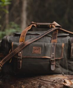 TheWasatch WaxedCanvasandFull GrainLeatherDuffelBagforMen 5 scaled