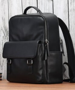 TheZilla BlackLeatherBackpackforMen 12