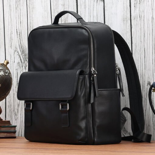 TheZilla BlackLeatherBackpackforMen 12
