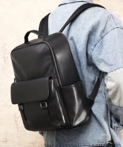 TheZilla BlackLeatherBackpackforMen 17