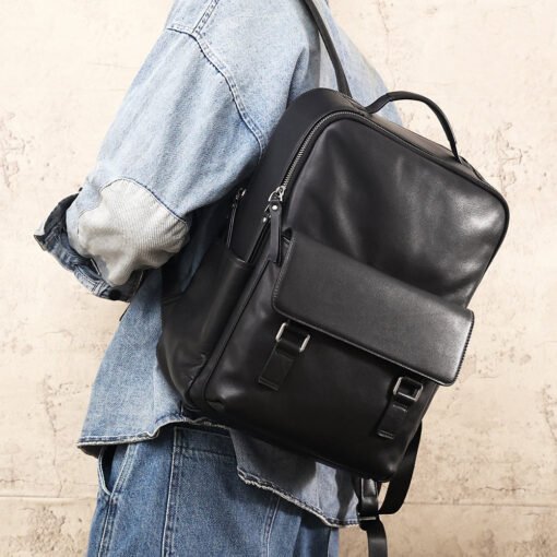 TheZilla BlackLeatherBackpackforMen 19