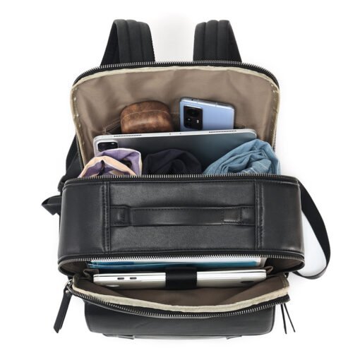 TheZilla BlackLeatherBackpackforMen 8
