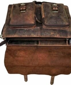 classy leather the distressed leather messenger bag briefcase 18 inch laptop open top open