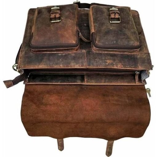 classy leather the distressed leather messenger bag briefcase 18 inch laptop open top open