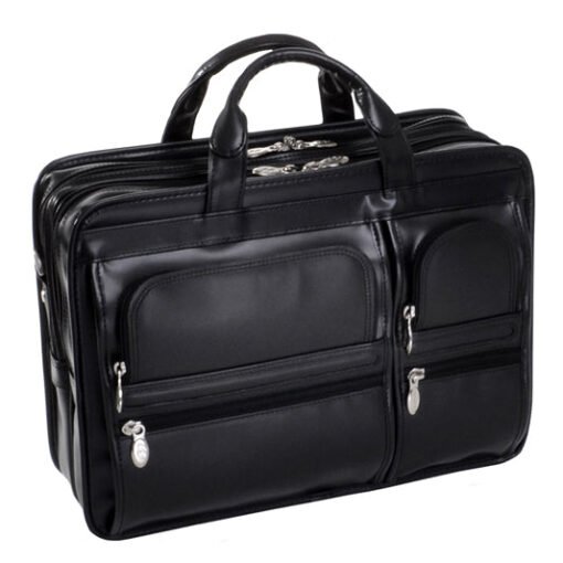 hubbard leather laptop briefcase for men top grain leather black