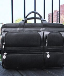 hubbard leather laptop briefcase for men top grain leather black styled