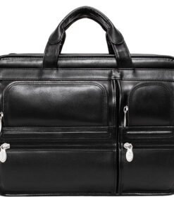 hubbard leather laptop briefcase for men top grain leather black2