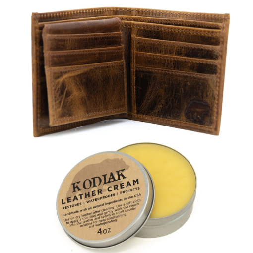 leather cream and bifold wallet bundle3