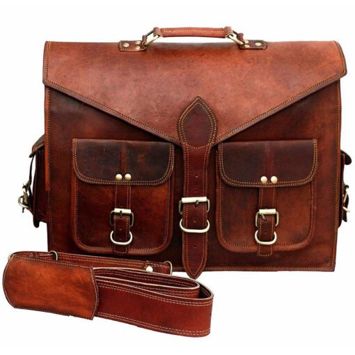 the attorney full grain leather messenger bag laptop briefcase for men2
