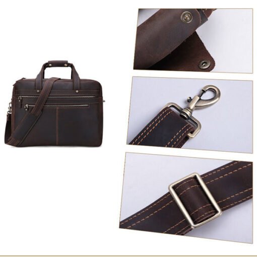 the briefcase leather briefcase for men for 17 inch laptops shots