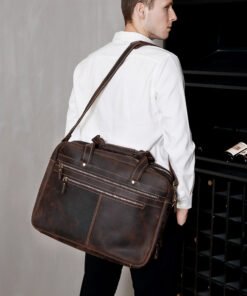 the briefcase mens leather work bag 17 inch laptops 14