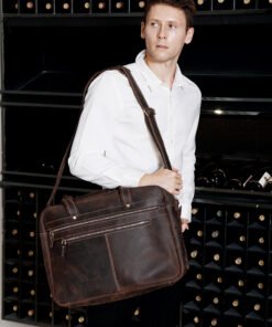 the briefcase mens leather work bag 17 inch laptops 15
