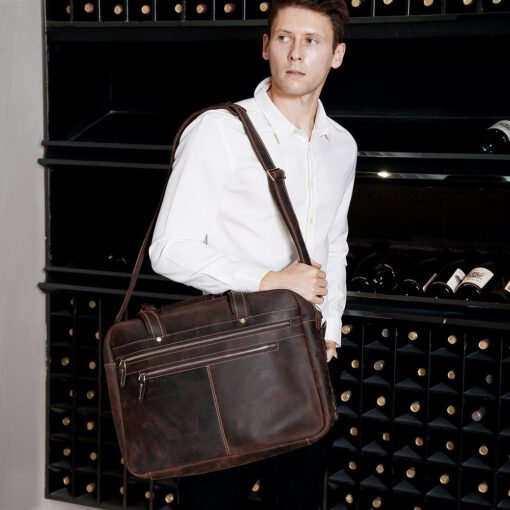 the briefcase mens leather work bag 17 inch laptops 15