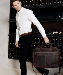 the briefcase mens leather work bag 17 inch laptops 16