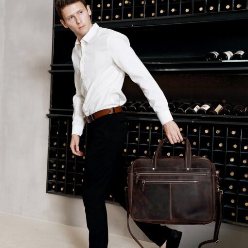the briefcase mens leather work bag 17 inch laptops 16