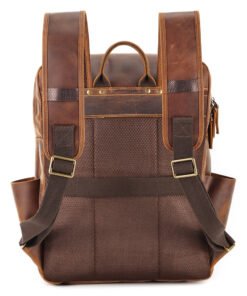 The Compact Leather Backpack Top-Grain Cowhide Leather Bag
