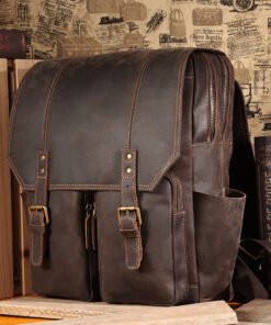 the compact leather backpack14