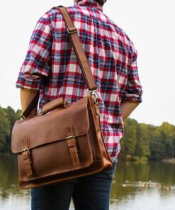The Daily Travel Messenger Laptop Top Grain Leather HandbaThe Daily Travel Messenger Laptop Top Grain Leather Handbag