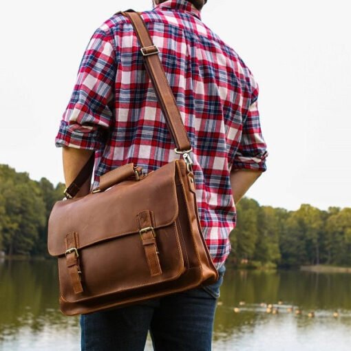 The Daily Travel Messenger Laptop Top Grain Leather HandbaThe Daily Travel Messenger Laptop Top Grain Leather Handbag