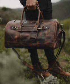 the denali leather duffel bag for men