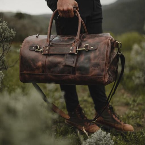 the denali leather duffel bag for men