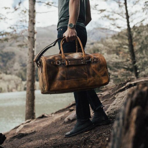 the denali leather duffel bag for men lake