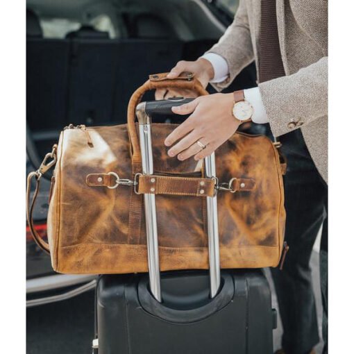 The Denali Duffel Travel Top Grain Cowhide Leather Bag