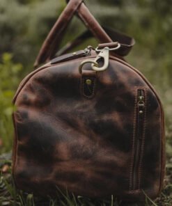 the denali leather duffel bag for men other end