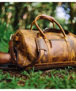 the denali leather duffel bag for men shoe stood