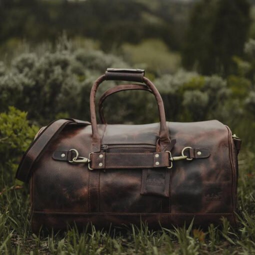 The Denali Duffel Travel Top Grain Cowhide Leather Bag