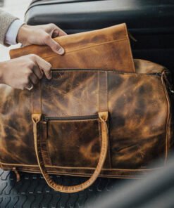 The Denali Duffel Travel Top Grain Cowhide Leather Bag