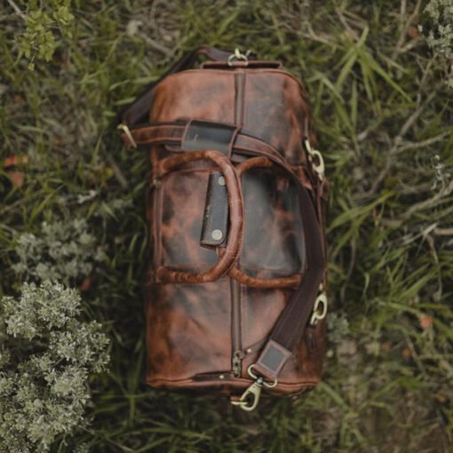 The Denali Duffel Travel Top Grain Cowhide Leather Bag