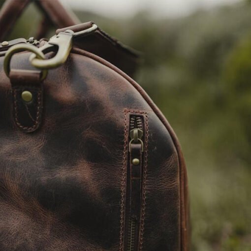 The Denali Duffel Travel Top Grain Cowhide Leather Bag