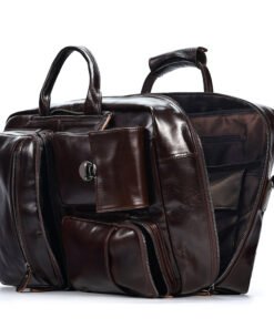 the double leather backpack convertible briefcase for men 10