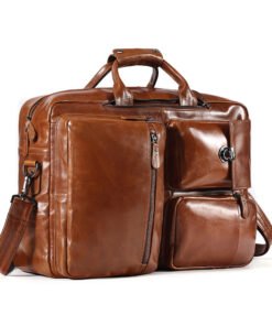 the double leather backpack convertible briefcase for men 27