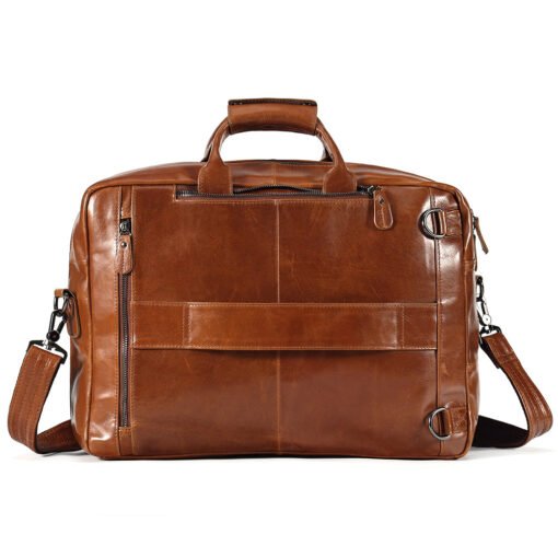 the double leather backpack convertible briefcase for men 28