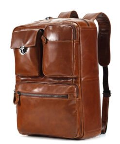 the double leather backpack convertible briefcase for men 34