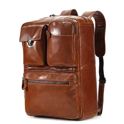 the double leather backpack convertible briefcase for men 34