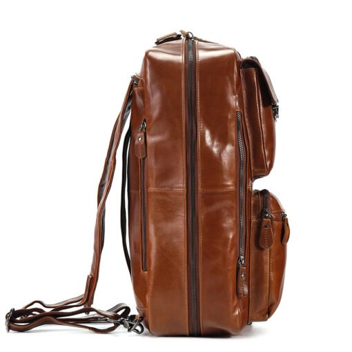 the double leather backpack convertible briefcase for men 35