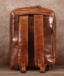 the double leather backpack convertible briefcase for men 38