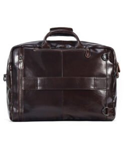 the double leather backpack convertible briefcase for men 4