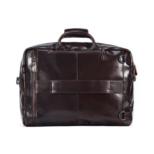 the double leather backpack convertible briefcase for men 4
