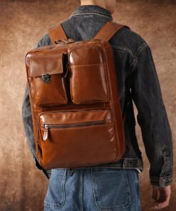 the double leather backpack convertible briefcase for men 42