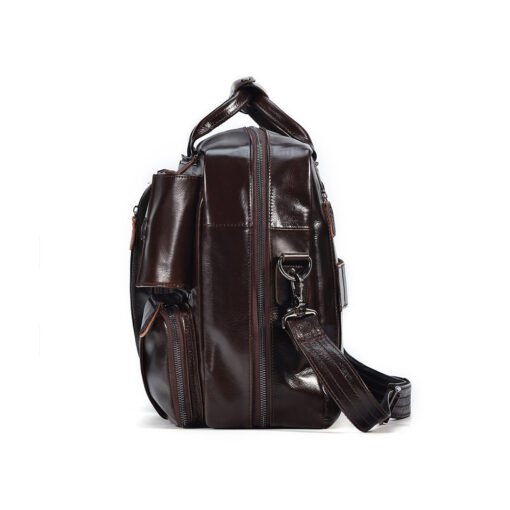 the double leather backpack convertible briefcase for men 5