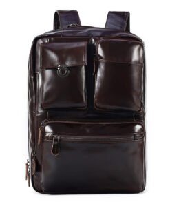 the double leather backpack convertible briefcase for men 7
