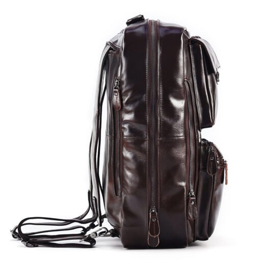 the double leather backpack convertible briefcase for men 9