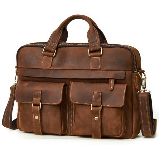 the european leather laptop bag light brown 10