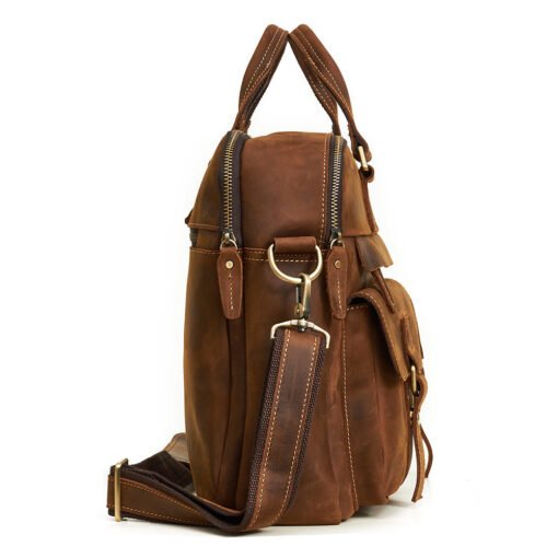 the european leather laptop bag light brown 11