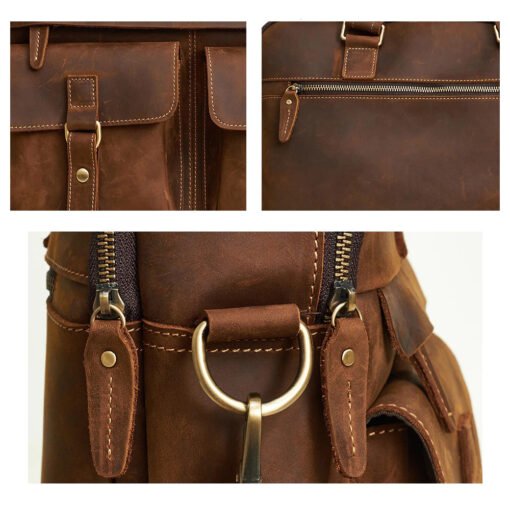 the european leather laptop bag light brown 21