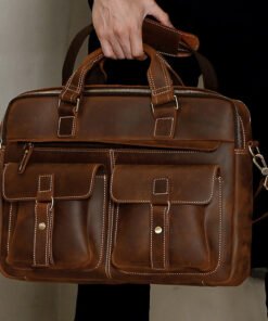 the european leather laptop bag light brown 5